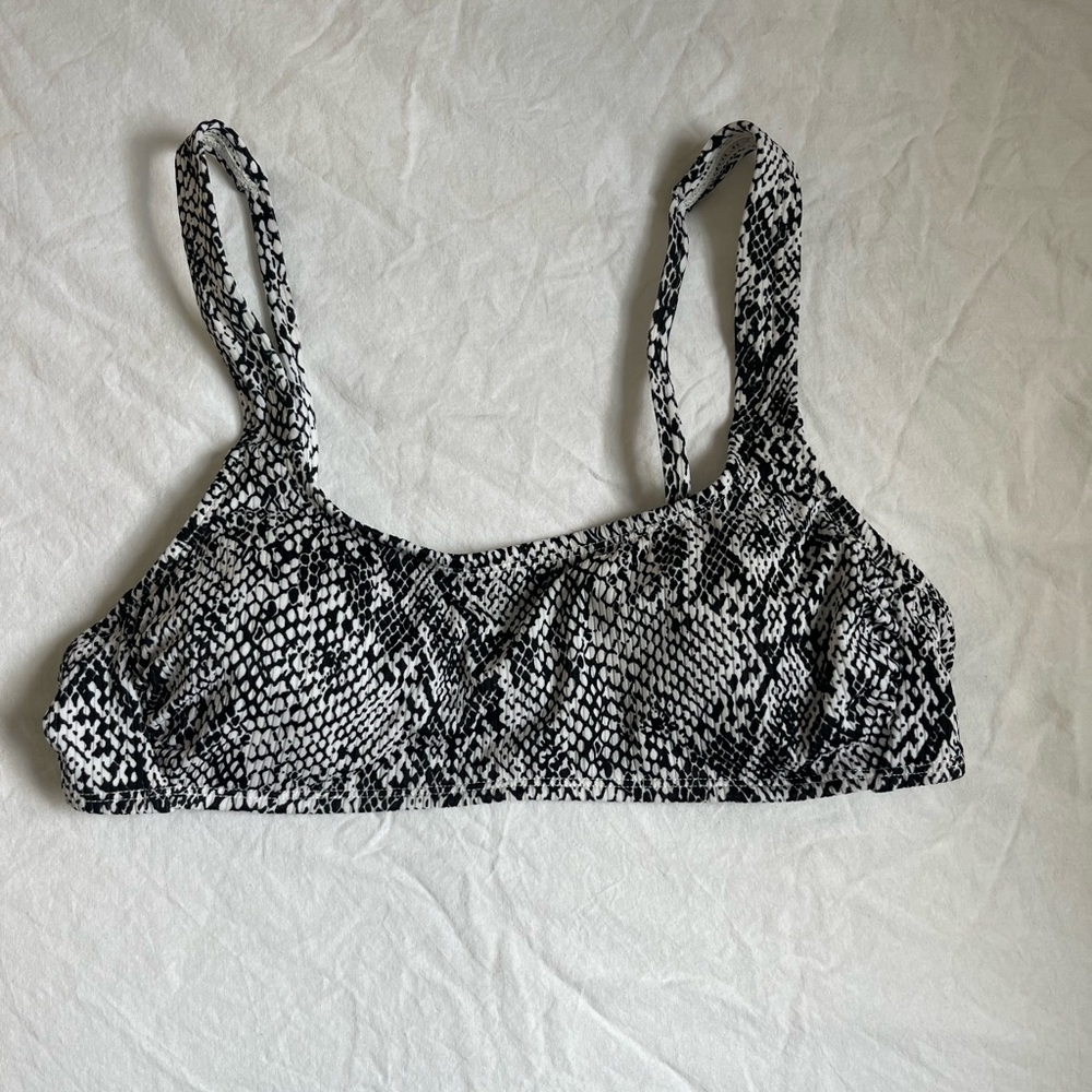 Snake Skin Print Bikini Top